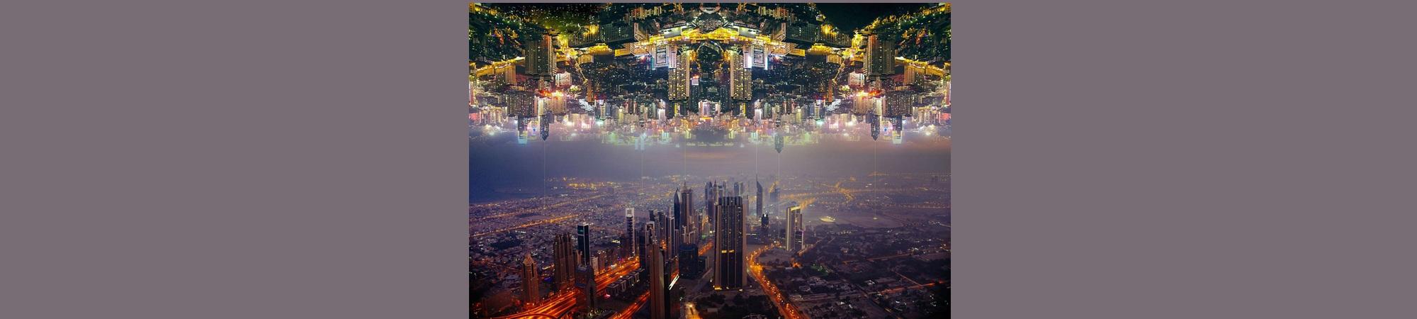 Two future cities parallel universes